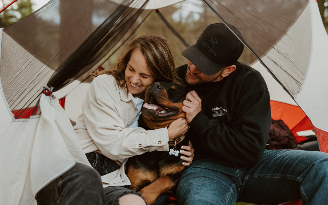 National Forest Camping Engagement Photos near Colorado Springs