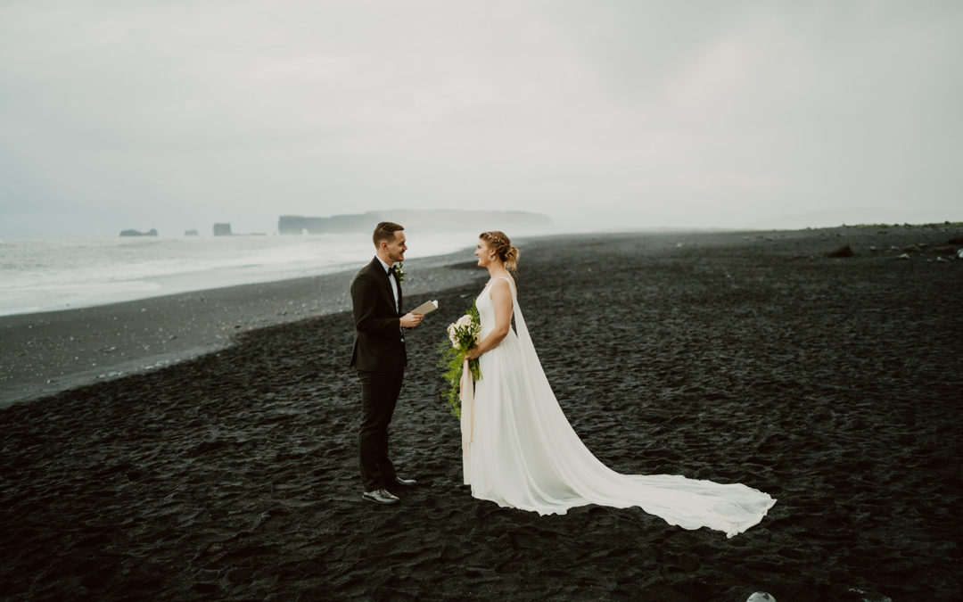 Wedding in Iceland at Black Sands Beach